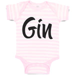 Baby Clothes Gin Lettering Funny Quotes Baby Bodysuits Boy & Girl Cotton