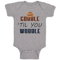 Baby Clothes Gobble 'til You Wobble Baby Bodysuits Boy & Girl Cotton