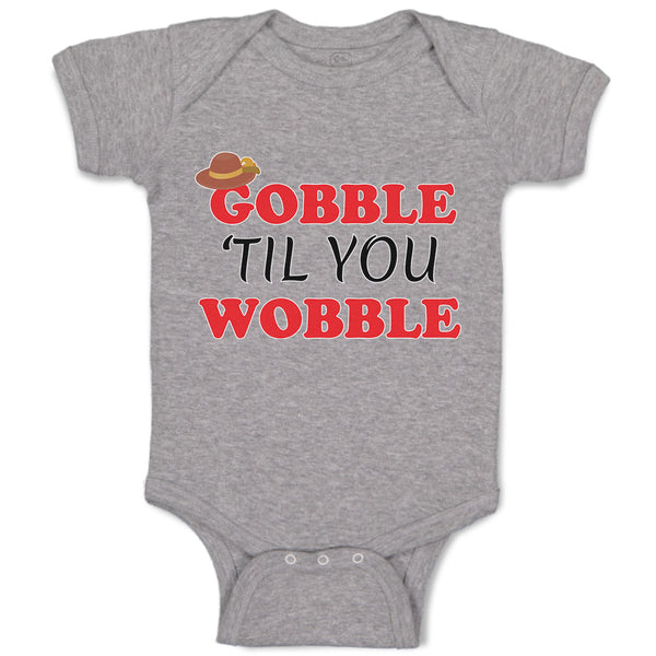 Baby Clothes Gobble 'til You Wobble Baby Bodysuits Boy & Girl Cotton