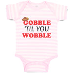 Baby Clothes Gobble 'til You Wobble Baby Bodysuits Boy & Girl Cotton