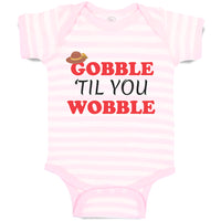 Baby Clothes Gobble 'til You Wobble Baby Bodysuits Boy & Girl Cotton