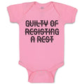 Baby Clothes Guilty of Resiting A Rest Baby Bodysuits Boy & Girl Cotton