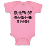 Baby Clothes Guilty of Resiting A Rest Baby Bodysuits Boy & Girl Cotton