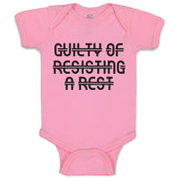 Baby Clothes Guilty of Resiting A Rest Baby Bodysuits Boy & Girl Cotton