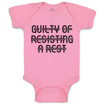 Baby Clothes Guilty of Resiting A Rest Baby Bodysuits Boy & Girl Cotton