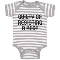 Baby Clothes Guilty of Resiting A Rest Baby Bodysuits Boy & Girl Cotton