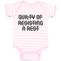 Baby Clothes Guilty of Resiting A Rest Baby Bodysuits Boy & Girl Cotton