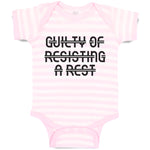Baby Clothes Guilty of Resiting A Rest Baby Bodysuits Boy & Girl Cotton