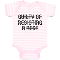 Baby Clothes Guilty of Resiting A Rest Baby Bodysuits Boy & Girl Cotton