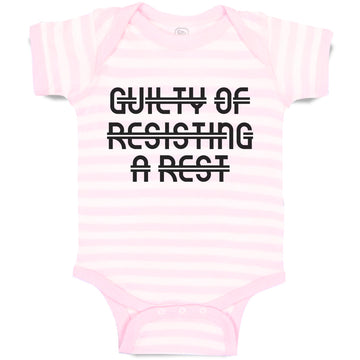 Baby Clothes Guilty of Resiting A Rest Baby Bodysuits Boy & Girl Cotton