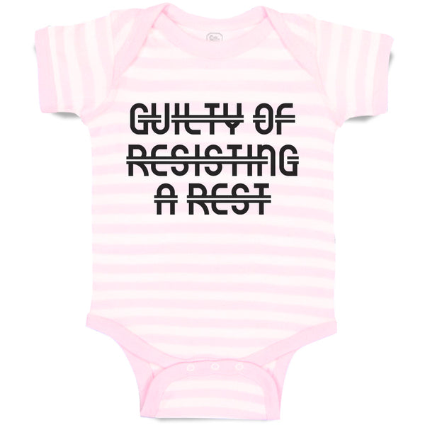 Baby Clothes Guilty of Resiting A Rest Baby Bodysuits Boy & Girl Cotton