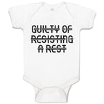 Baby Clothes Guilty of Resiting A Rest Baby Bodysuits Boy & Girl Cotton