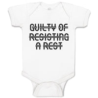 Baby Clothes Guilty of Resiting A Rest Baby Bodysuits Boy & Girl Cotton
