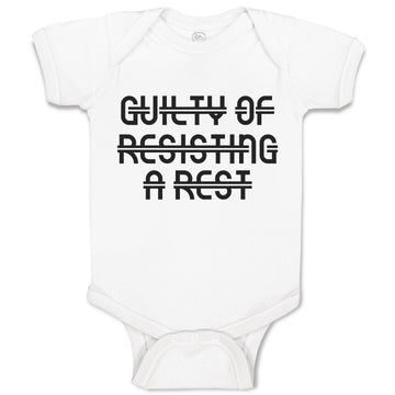Baby Clothes Guilty of Resiting A Rest Baby Bodysuits Boy & Girl Cotton