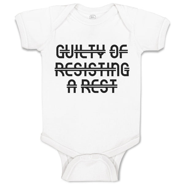 Baby Clothes Guilty of Resiting A Rest Baby Bodysuits Boy & Girl Cotton