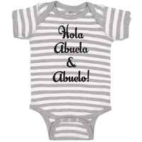 Baby Clothes Hola Abuela & Abuelo! Baby Bodysuits Boy & Girl Cotton