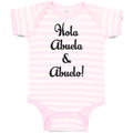 Baby Clothes Hola Abuela & Abuelo! Baby Bodysuits Boy & Girl Cotton