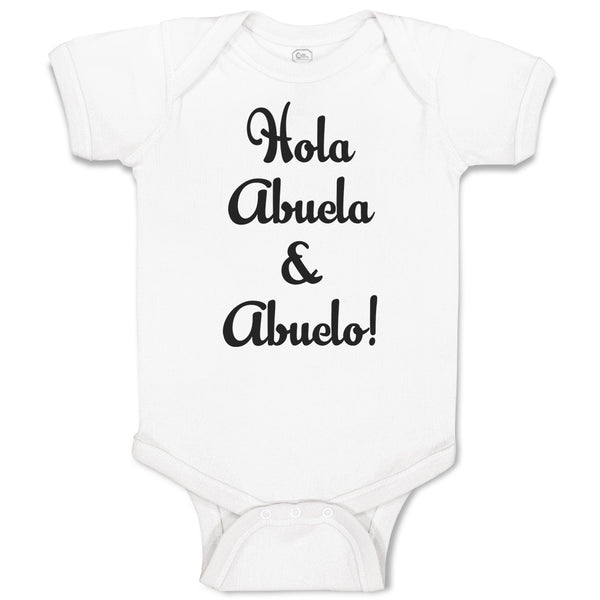 Baby Clothes Hola Abuela & Abuelo! Baby Bodysuits Boy & Girl Cotton