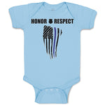 Baby Clothes Honor Respect An Police Flag Baby Bodysuits Boy & Girl Cotton