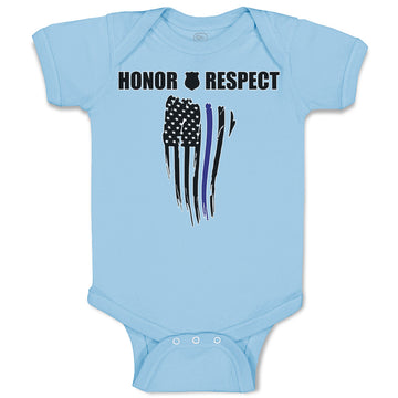 Baby Clothes Honor Respect An Police Flag Baby Bodysuits Boy & Girl Cotton