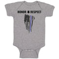 Baby Clothes Honor Respect An Police Flag Baby Bodysuits Boy & Girl Cotton