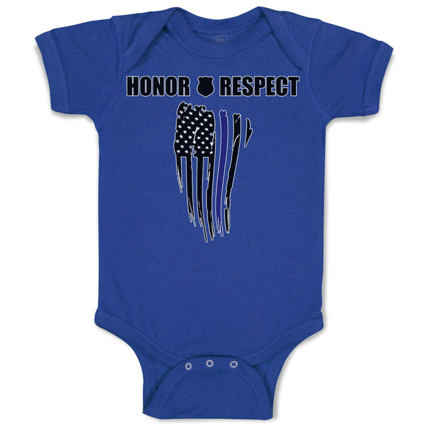Baby Clothes Honor Respect An Police Flag Baby Bodysuits Boy & Girl Cotton