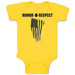 Baby Clothes Honor Respect An Police Flag Baby Bodysuits Boy & Girl Cotton