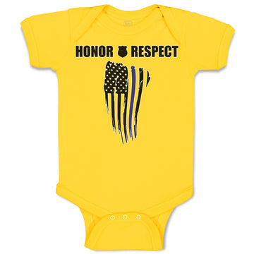 Baby Clothes Honor Respect An Police Flag Baby Bodysuits Boy & Girl Cotton