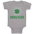 Baby Clothes Hooligan with Irish Shamrock Leaf Baby Bodysuits Boy & Girl Cotton