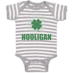 Baby Clothes Hooligan with Irish Shamrock Leaf Baby Bodysuits Boy & Girl Cotton