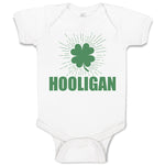 Baby Clothes Hooligan with Irish Shamrock Leaf Baby Bodysuits Boy & Girl Cotton