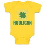 Baby Clothes Hooligan with Irish Shamrock Leaf Baby Bodysuits Boy & Girl Cotton