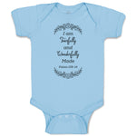 Baby Clothes I Am Fearfully and Wonderfully Made Pslam 139:14 Baby Bodysuits