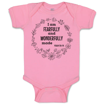 Baby Clothes I Am Fearfully and Wonderfully Made Pslam 139:14 Baby Bodysuits
