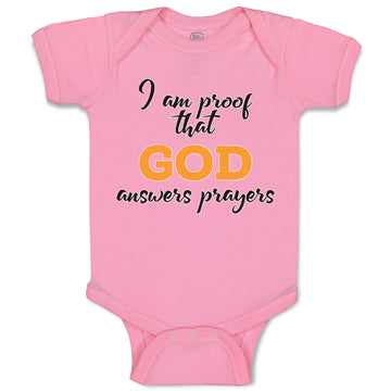 Baby Clothes I Am Proof That God Answers Prayers Baby Bodysuits Cotton