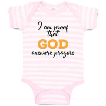 Baby Clothes I Am Proof That God Answers Prayers Baby Bodysuits Cotton