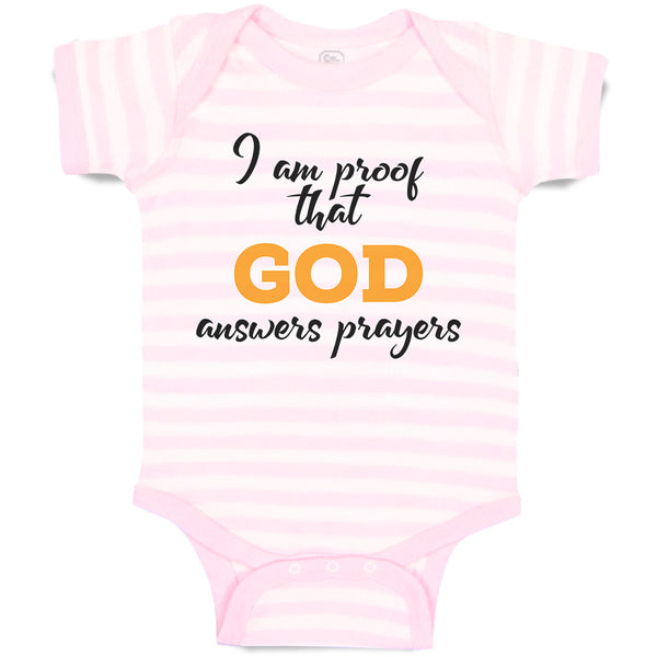 Baby Clothes I Am Proof That God Answers Prayers Baby Bodysuits Cotton
