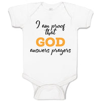 Baby Clothes I Am Proof That God Answers Prayers Baby Bodysuits Cotton