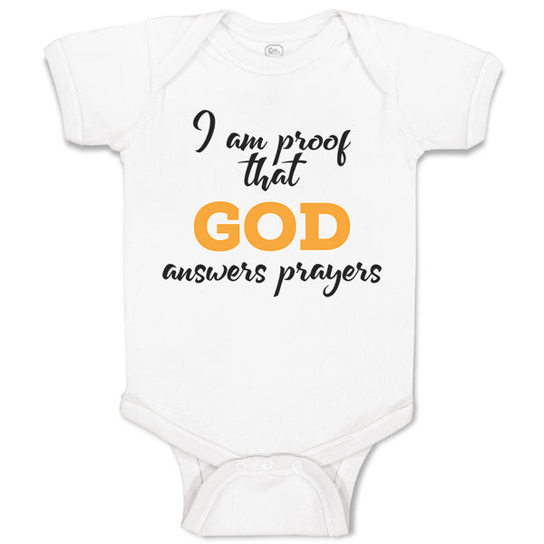 Baby Clothes I Am Proof That God Answers Prayers Baby Bodysuits Cotton