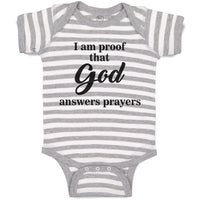 Baby Clothes I Am Proof That God Answers Prayers Baby Bodysuits Cotton