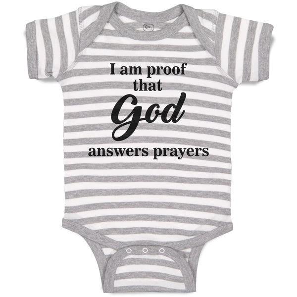 Baby Clothes I Am Proof That God Answers Prayers Baby Bodysuits Cotton