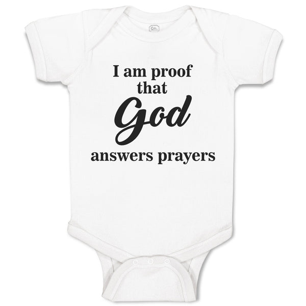 Baby Clothes I Am Proof That God Answers Prayers Baby Bodysuits Cotton