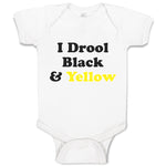 Baby Clothes I Drool Orange & Yellow Baby Bodysuits Boy & Girl Cotton