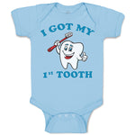 Baby Clothes I Got My 1St Tooth Baby Bodysuits Boy & Girl Newborn Clothes Cotton