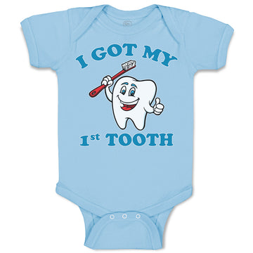 Baby Clothes I Got My 1St Tooth Baby Bodysuits Boy & Girl Newborn Clothes Cotton
