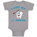 Baby Clothes I Got My 1St Tooth Baby Bodysuits Boy & Girl Newborn Clothes Cotton