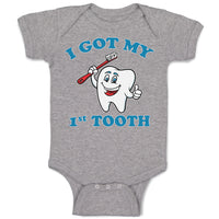 Baby Clothes I Got My 1St Tooth Baby Bodysuits Boy & Girl Newborn Clothes Cotton
