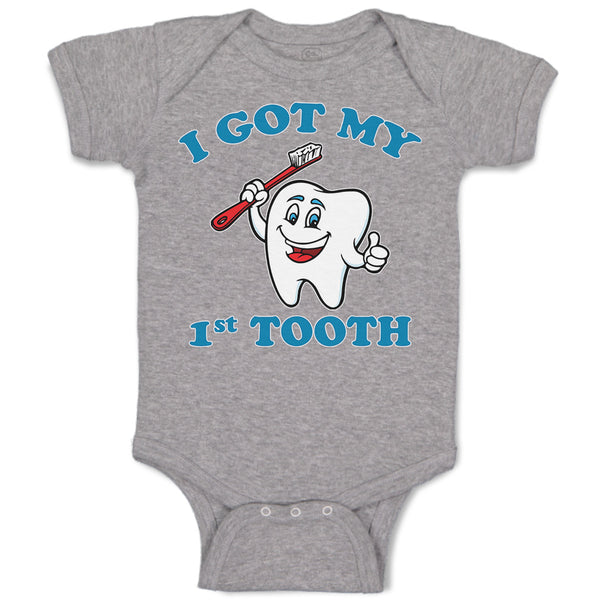 Baby Clothes I Got My 1St Tooth Baby Bodysuits Boy & Girl Newborn Clothes Cotton