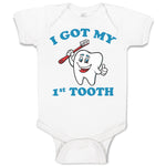 Baby Clothes I Got My 1St Tooth Baby Bodysuits Boy & Girl Newborn Clothes Cotton
