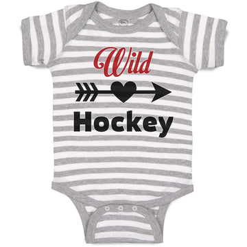 Baby Clothes Wild Hockey Sport with Pattern Arrow Baby Bodysuits Cotton